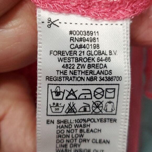 Forever 21 XXI. See through top, Beautiful shade of pink. Barbiecore Medium. - Picture 7 of 8